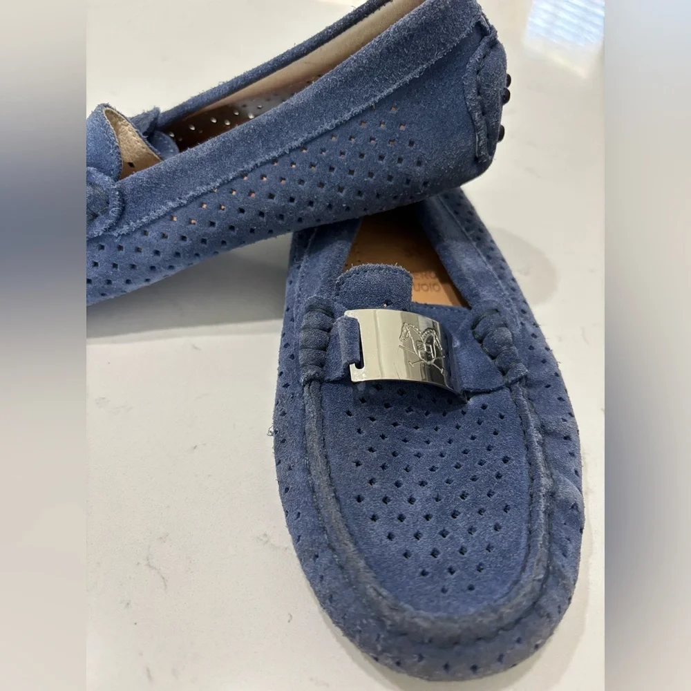 Equerry Kids Navy Moccasins Italian Made Size 33 (US 1.5Y)
